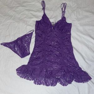 Purple lace chemise Flora Nikrooz